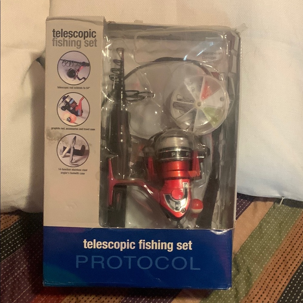 Red Telescopic Fishing Set